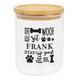 image 6 of Personalised Glass Dog Treat Jar with Bamboo Lid