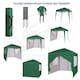 image 4 of MCC Direct 2X2 Pop up Green Gazebo with Sides | Green | Green