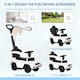 image 3 of HOMCOM 3 in 1 Kids Children Ride on Push Car Toddler Sliding Car G350 Licensed Walker Foot to Floor Slider Push-Along with Horn Steering Wheel NO POWER Manual, White