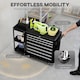 image 4 of HOMCOM 7 Drawer Lockable Steel Tool Chest on Wheels for Workshop, Black
