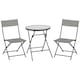 image 1 of Outsunny 3 PCs Patio Wicker Bistro Set Foldable Table and Chair Set for Outdoor