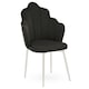 image 1 of Interiors by Premier Black Velvet Dining Chair, Durable & Adjustable Velvet Office Chair, Backrest Accent Chair with Chrome Legs