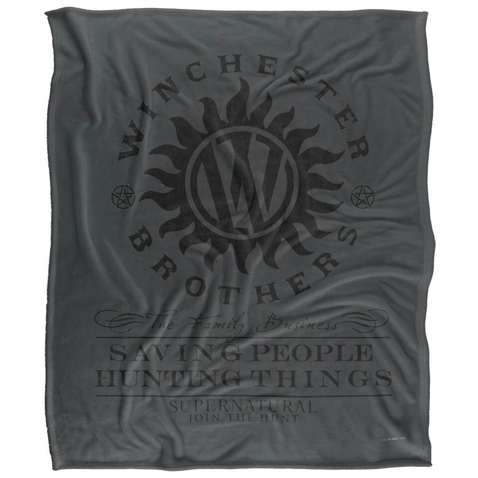 image 1 of Supernatural Winchester Bros Logo Blanket - Multicoloured - One Size