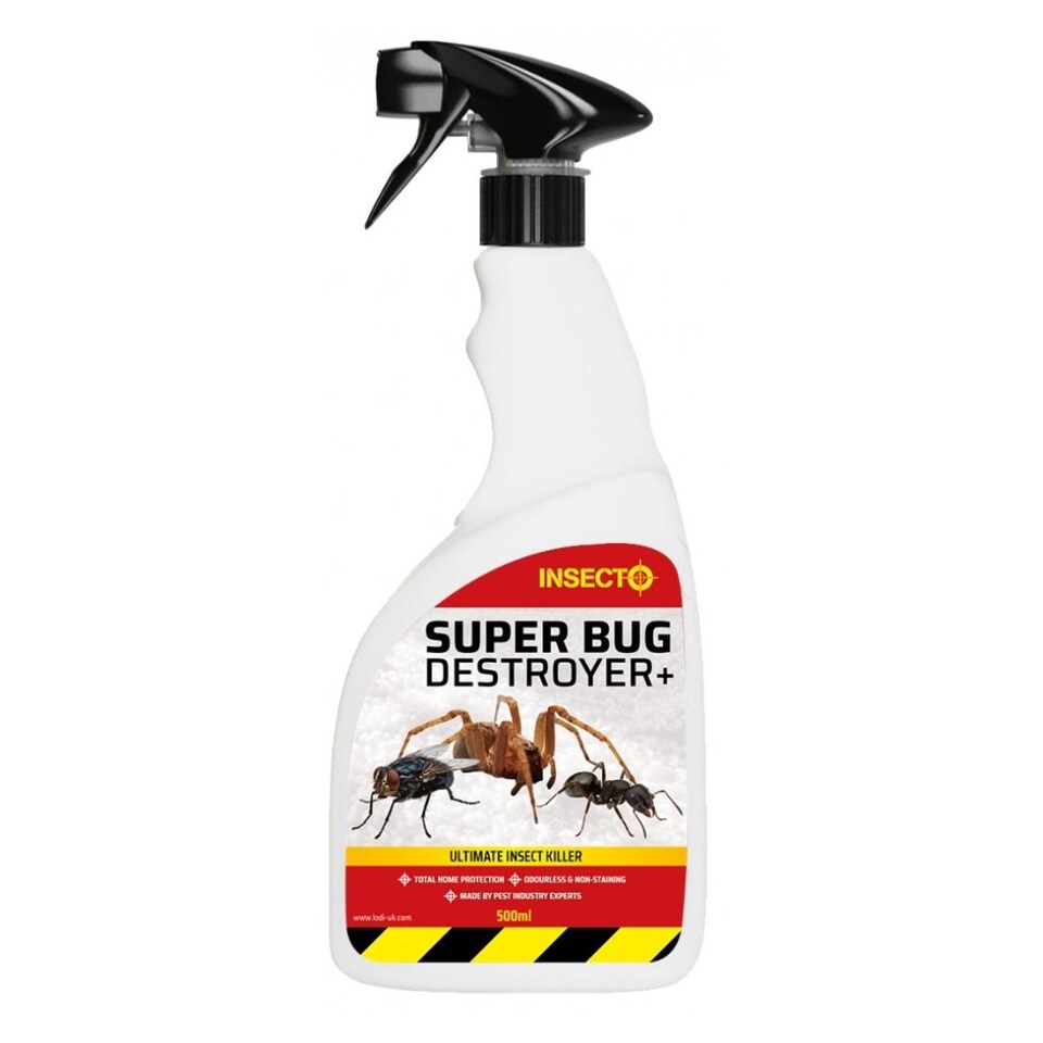 image 1 of Super Bug Destroyer+ 500ml Spider Killer Spray, Bed Bug Flea Fly Ant Moth Wasp Insect Killer, HSE 10669