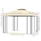 image 3 of Outsunny 3(m) x 3(m) Garden Gazebo, Double Roof Outdoor Gazebo Canopy Shelter with Netting, Solid Steel Frame, for Garden, Lawn and Deck, Beige
