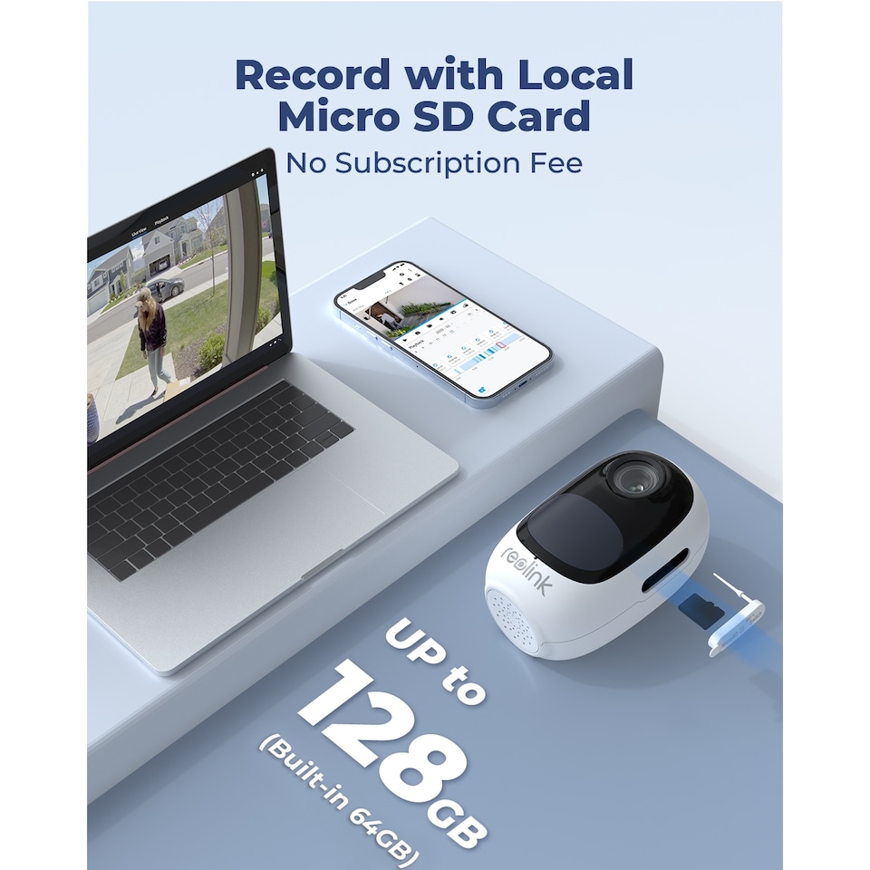 image 1 of Reolink Advantage Series G770 4K PTZ Battery 4G LTE Outdoor Security Camera with Solar Panel + 64GB