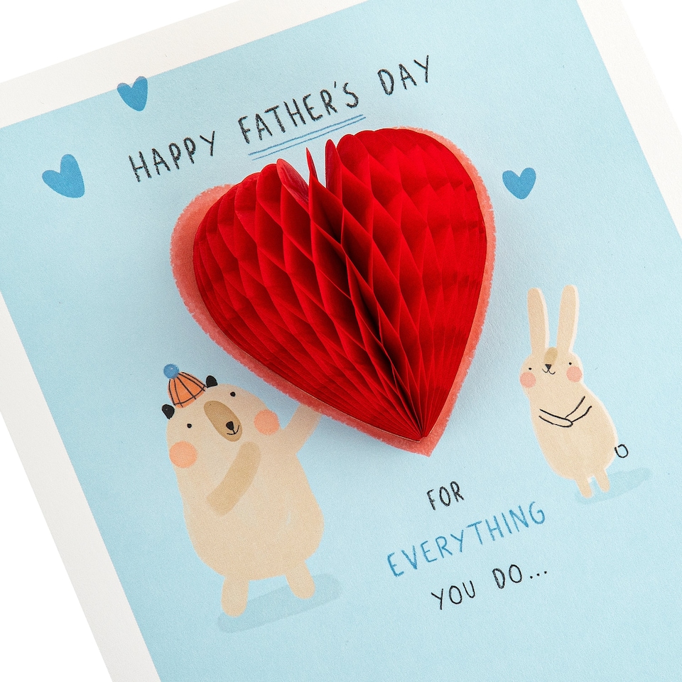 image 1 of Hallmark Father's Day Card - Cute Design with Honeycomb Heart