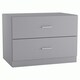 image 1 of 2-Drawers Chest Cabinet Grey | Unit Colour: Grey