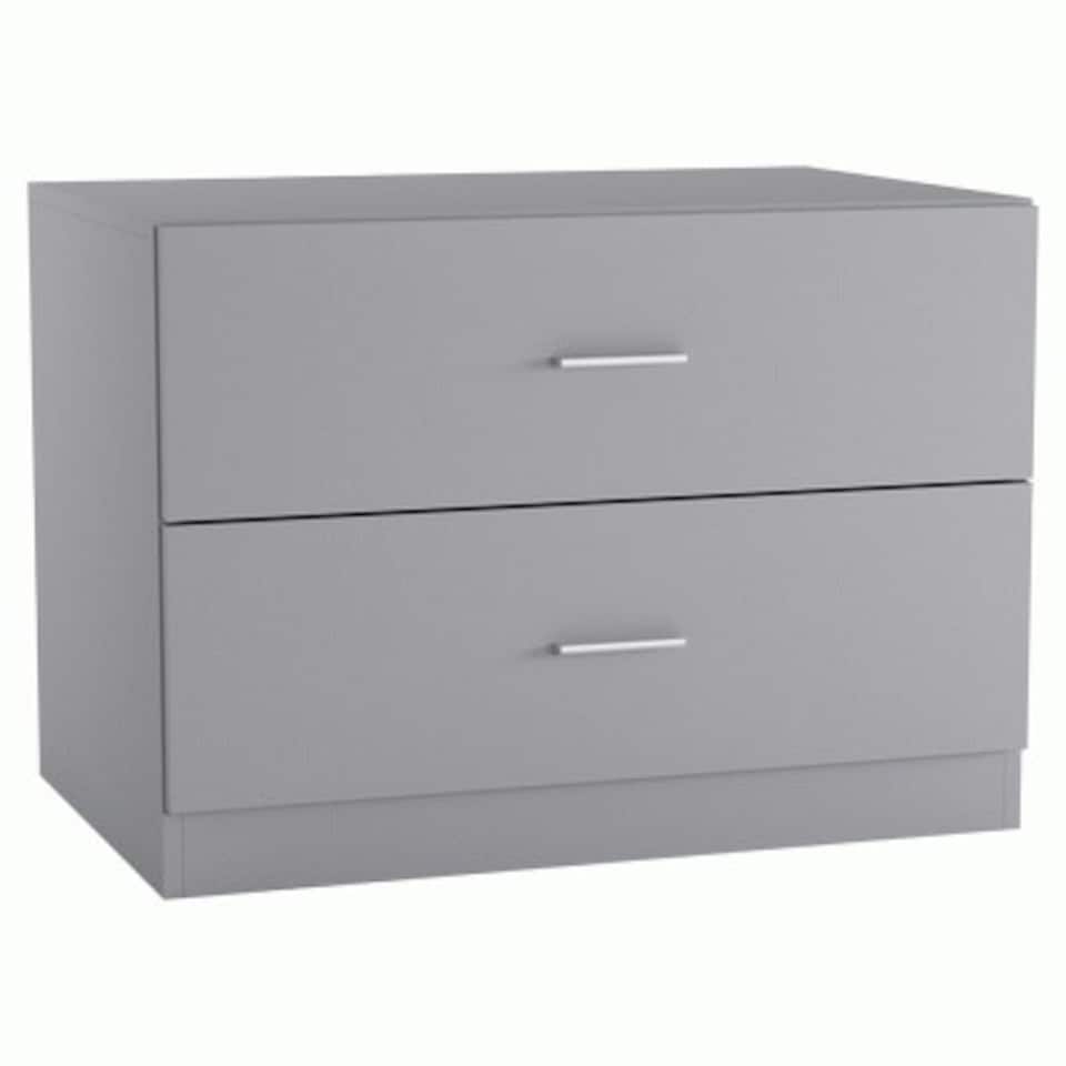 image 1 of 2-Drawers Chest Cabinet Grey | Unit Colour: Grey