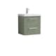 image 1 of Wall Hung 2 Drawers Vanity Unit - Mid-Edge Basin 500mm, Satin Green | Green | Satin Green | 390 x 510 x 540mm