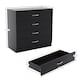 image 3 of Vida Designs Riano 4 Drawer Chest of Drawers Bedroom Storage, Black