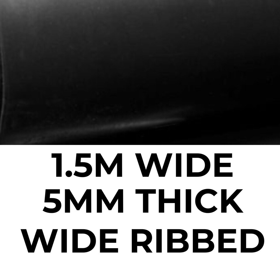 image 1 of Rubber Flooring Matting - 1.5m x 2m x 5mm - Smooth - Workshop Garage Shed Van Non-Slip