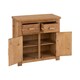 image 2 of Tortilla 2 Door 2 Drawer Sideboard - L46.5 x W102 x H83 cm - Distressed Waxed Pine Brown