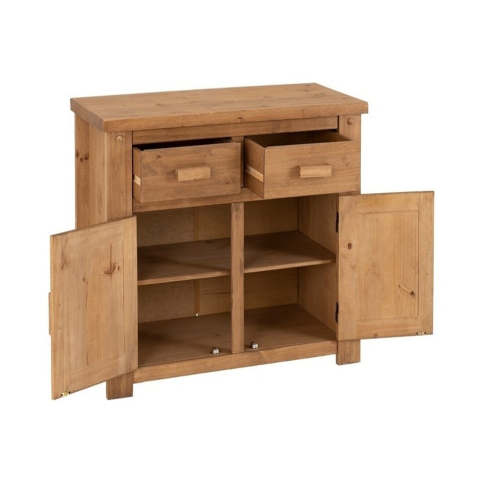 image 1 of Tortilla 2 Door 2 Drawer Sideboard - L46.5 x W102 x H83 cm - Distressed Waxed Pine Brown