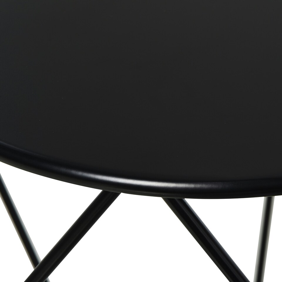 image 1 of HOMCOM Coffee Table Side Table Nordic Minimalist Style Steel Living Room Black