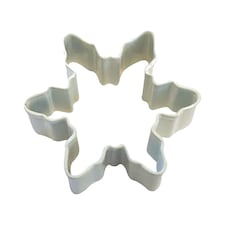 Anniversary House Snowflake Mini Polyresin Coated Cookie Cutter - White - One Size