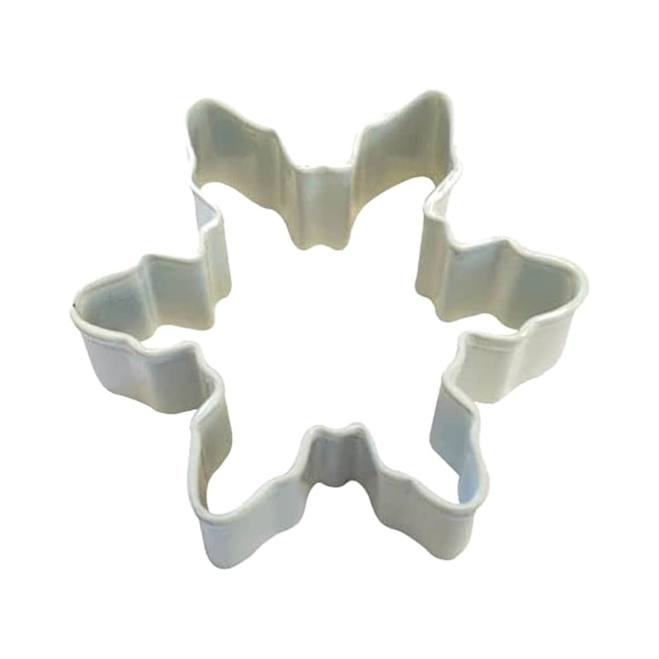 Anniversary House Snowflake Mini Polyresin Coated Cookie Cutter - White - One Size