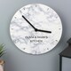 image 1 of Personalised Marble Effect Wooden Clock