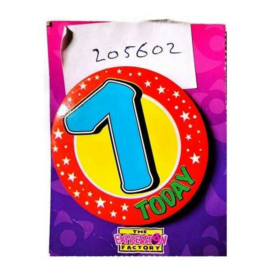 image 1 of Expression Factory 7 Today Giant Badge - Red/Blue/Yellow - One Size