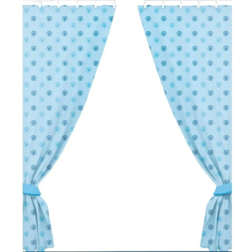 image 1 of Manchester City FC Repeat Crest Curtains 72" Blue