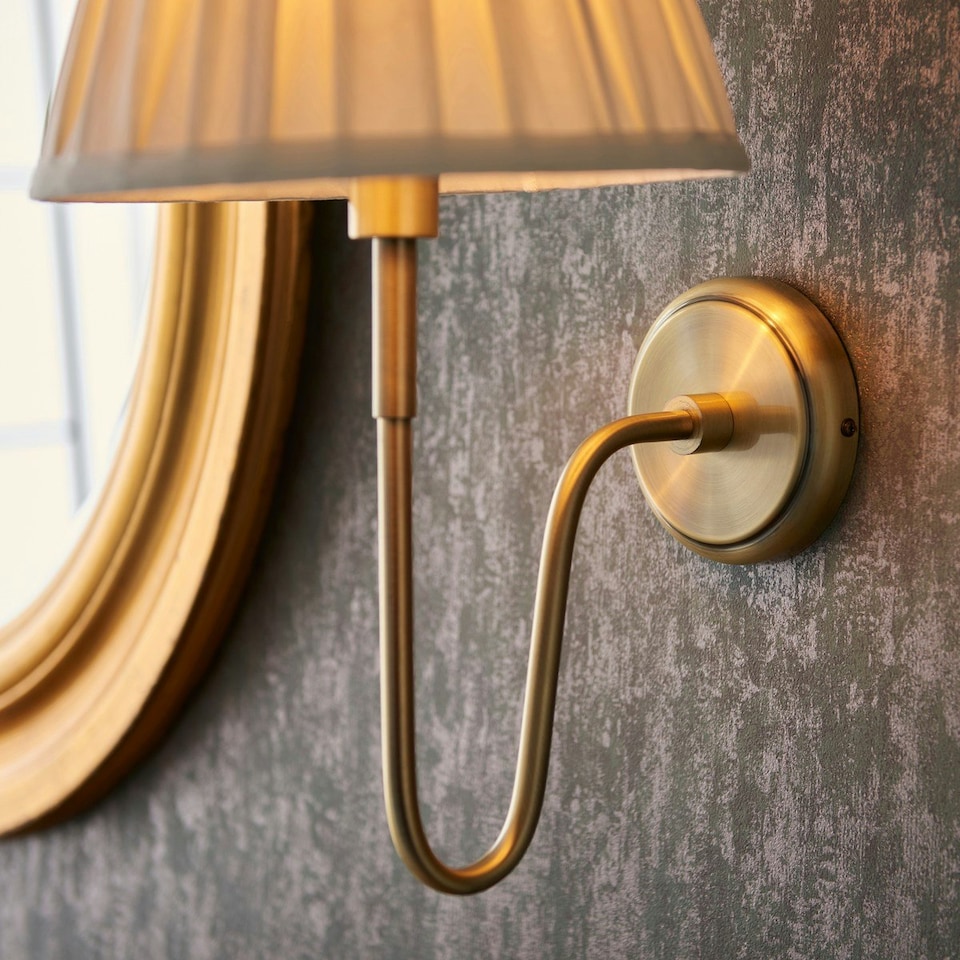 image 1 of Rouen Fitting Only Wall Lamp, Antique Brass Plate