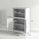 image 3 of HOMCOM Modern Bathroom Storage Cabinet with Open Shelves, White