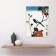 image 4 of Japanese Bird On Camellia Branch Vintage Wall Art Print Hiroshige 18x24"
