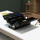 image 6 of DURHAND 3 Tier Metal Toolbox with 5 Tray Carry Handle 56cmx20cmx34cm Black Black | Silver (hinges)