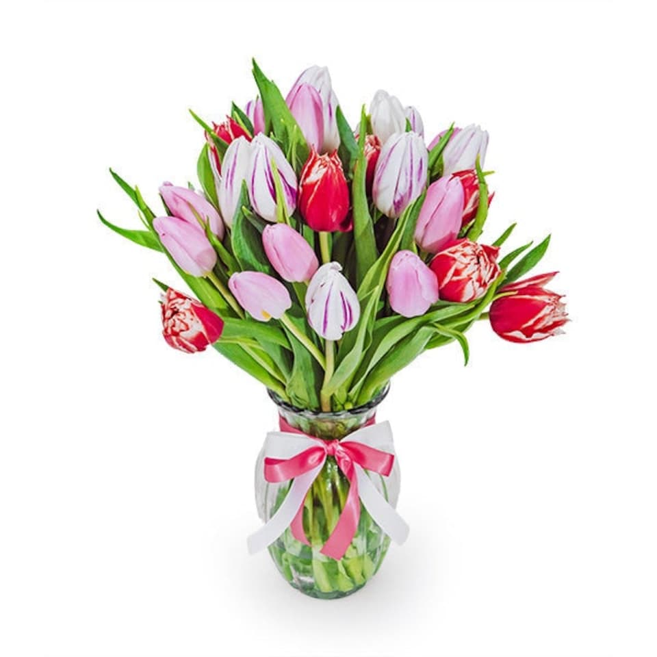 image 1 of Vase of Tulip Bouquet