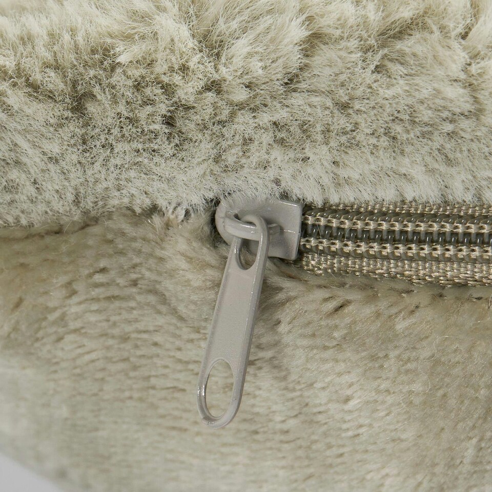 image 1 of OHS 4 x Faux Fur Matte Velvet Fleece Thick Ribbed Cushion Covers, 45x45cm - Sage Green | Green | Sage | 45x45cm | 4