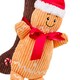 image 2 of House Of Paws Gingerbread Man & Bone Plush Dog Toy - Orange/Brown/Red - One Size