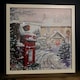 image 2 of Battery Operated 40 x 40cm Light up Snowy Christmas Robin Scene Picture Canvas