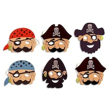 Assorted Pirate Foam Masks - Pack of 6
