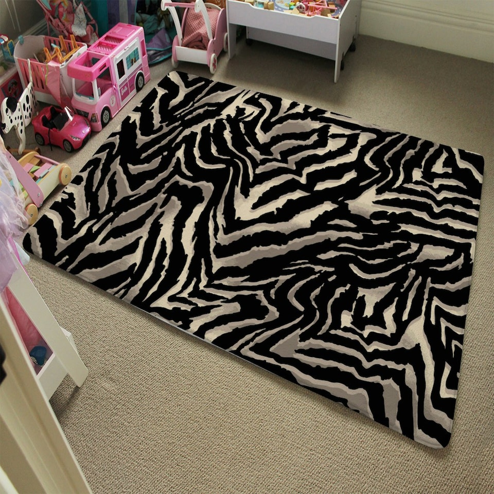 image 1 of Gold Zebra Print (Rug) | Gold | M