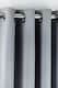 image 1 of Woven Thermal Blackout Eyelet Curtains Grey 228cm x 228cm | Grey | Grey
