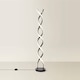 image 4 of ValueLights Infinity Black Double Twist Integrated LED Floor Lamp | Black