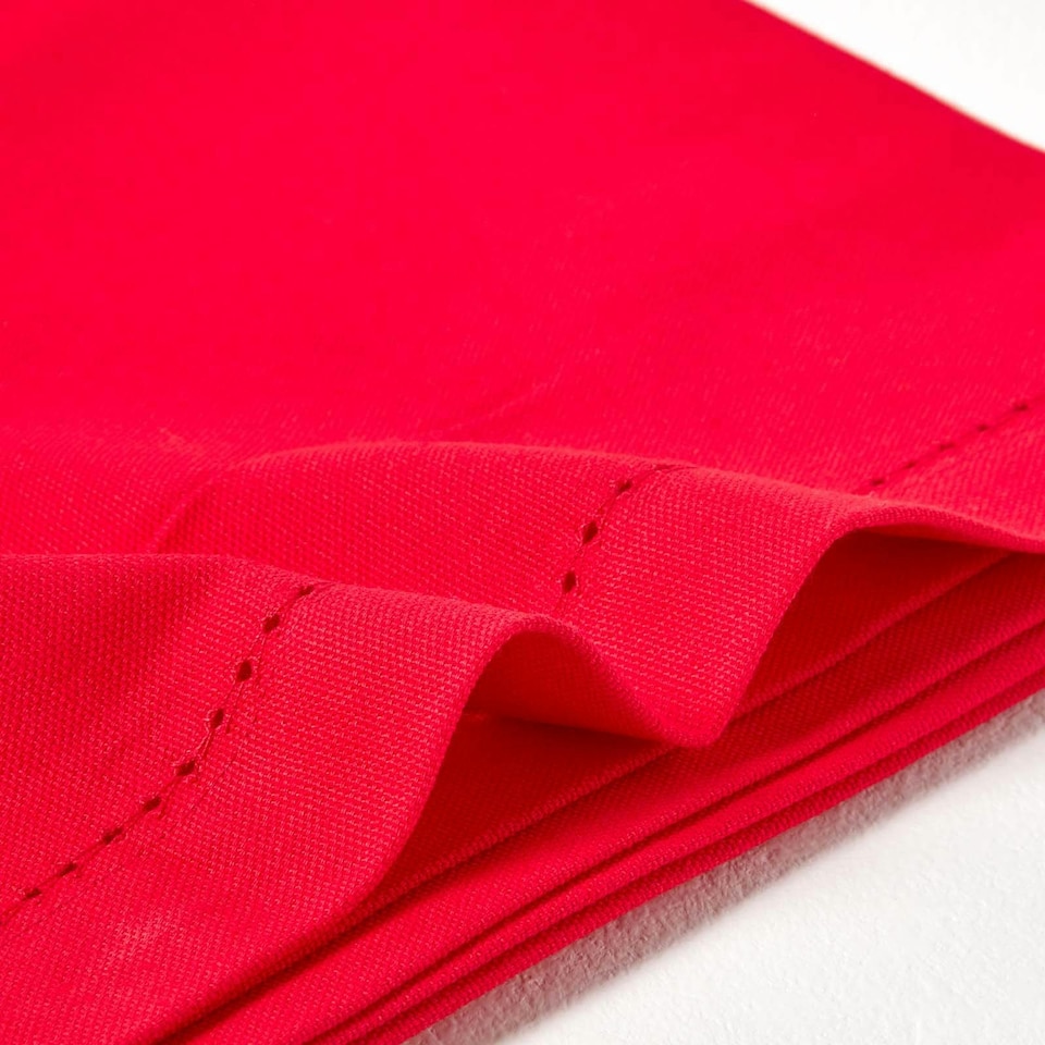 image 1 of Homescapes Red Tablecloth - 178 x 300 cm Red