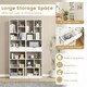 image 4 of COSTWAY 180CM Bookcase Modern Bookshelf with 10 Open Cubes White