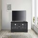 image 2 of MDA Designs Hamilton Black Freestanding Traditional TV Cabinet with Storage Elegant Classic Design for Flat Screen TVs up to 55" Black