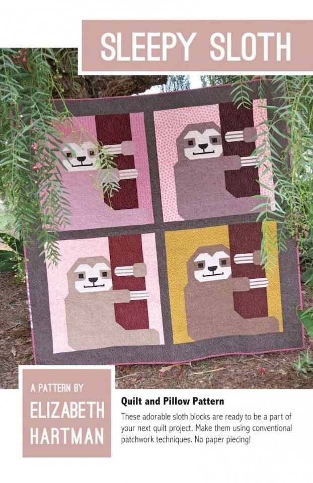 image 1 of Elizabeth Hartman Sleepy Sloth Quilting Pattern – Quilt