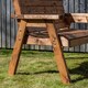 image 5 of Charles Taylor Hand Made Traditional Chunky Rustic Wooden Garden Chair Furniture Flat Packed | Brown | Brown