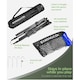 image 2 of Gr8 Home Blue Black 4m Badminton Net Post Set Portable Volleyball Pickleball Tennis