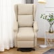 image 2 of HOMCOM Power Lift Chair for the Elderly Fabric Recliner Armchair w/ Remote Beige | White | Beige