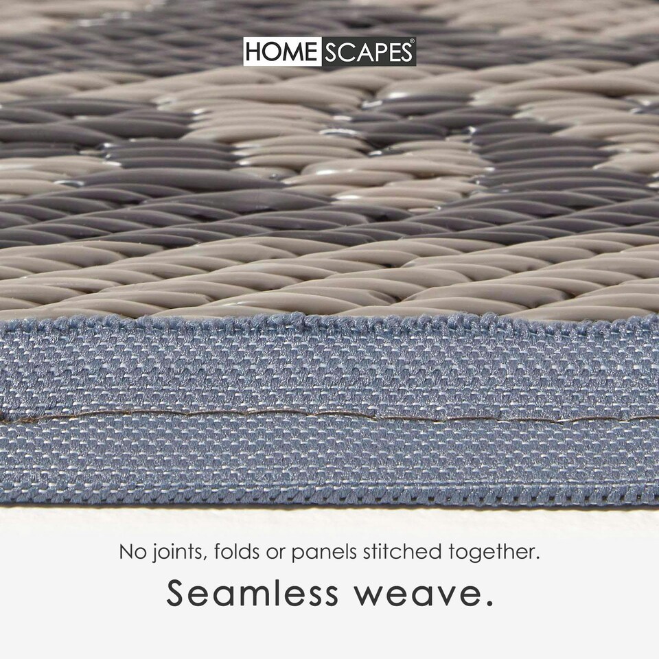 image 1 of Homescapes Outdoor Rug Luxury Waterproof Reversible, For Garden, Round Mandala | Black | Black