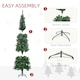 image 8 of HOMCOM 6.5FT Artificial Slim Christmas Tree Holiday Home Décor with Pine Cones