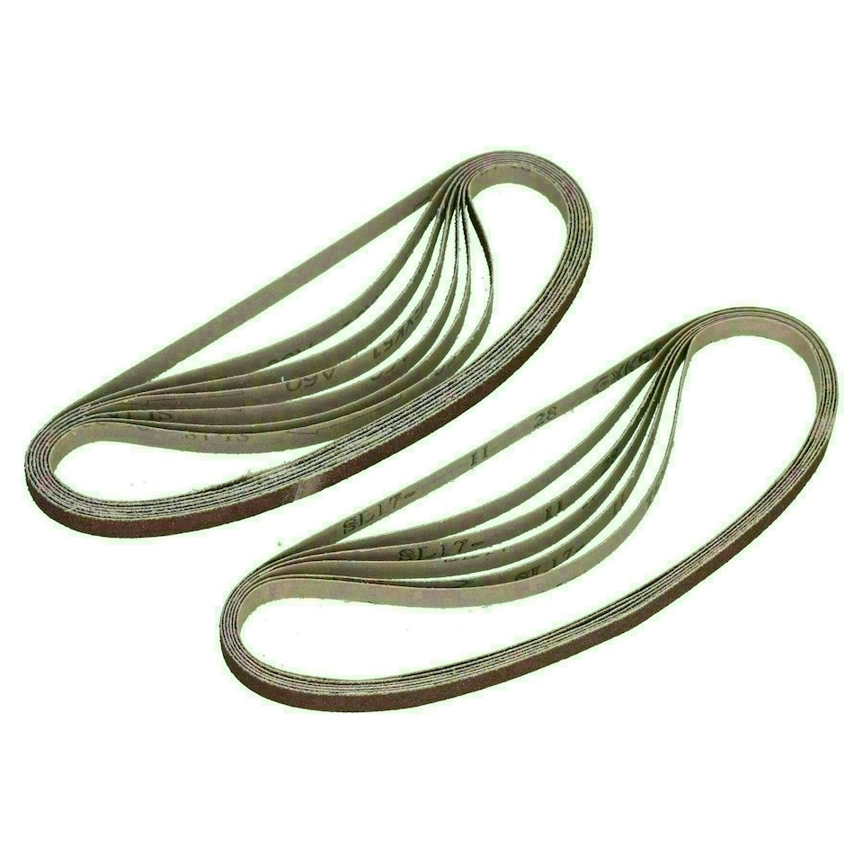 image 1 of 75pc 10mm x 600mm Sanding Belts For Long Reach Air Sanders Grinding