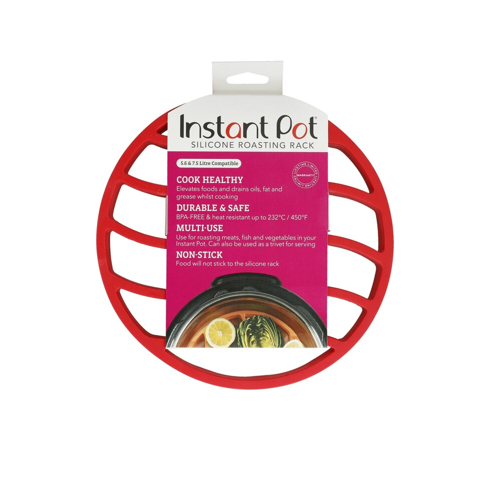 image 1 of Instant Pot Silicone Roasting Rack Red