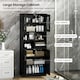 image 6 of COSTWAY Tall Bathroom Cabinet Floor Storage Cabinet Black