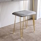 image 5 of CARME Home - Tokyo Glow Dove Grey Velvet Dressing Table with Velvet Stool