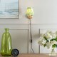 image 3 of ValueLights Neely Pair Brass Wall Lights Green Taper Shade | Green